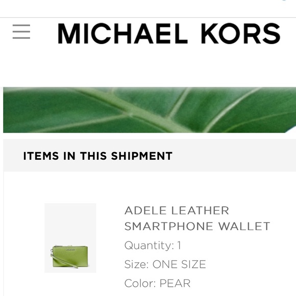 Michael Kors Adele Smart Phone Wallet in KeyLime - Picture 2 of 2